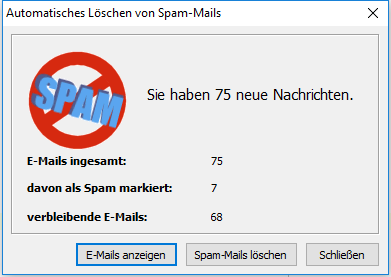 SuperSpamKiller Pro löschen von Spam-Mails aus POP3-, IMAP-, AOL- und Hotmail-Postfächern